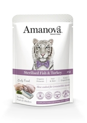 Amanova Sterilised Cat s Rybou a Krůtou