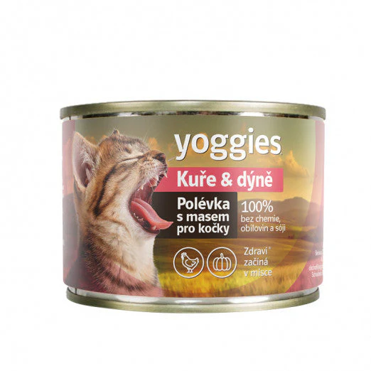 Yoggies Polévka pro kočky – Kuře & dýně